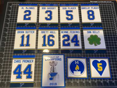 Hockey St Louis Blues Retired Numbers SIZES- Louis Blues Stanley