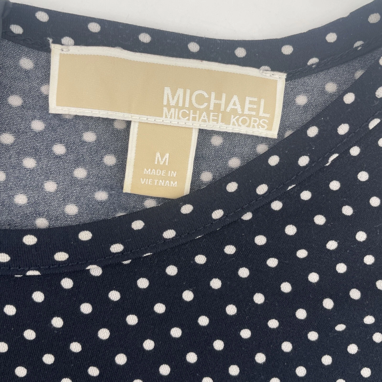 Michael Kors abito nero a pois donna medio classico carriera brunch