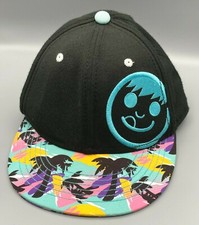 Neff Black Acrylic Blue Face Hawaiian Snapback Kids Youth Hat