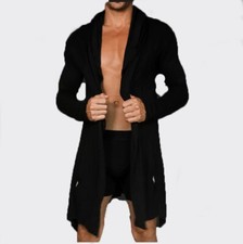 Kimono Robe M Hoodie Black Unisex Bamboo Ultra Soft Luxury SOLEONE