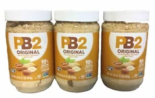 3pk PB2 Original Powdered Peanut Butter 16oz Tubs Gluten Free Vegan(T1)