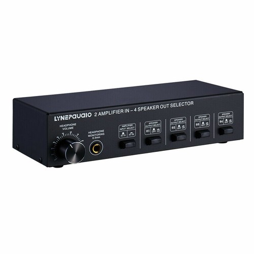 2 en 4 salidas pasivo Amplificador De Potencia Conmutador de altavoces conmutador de audio | eBay
