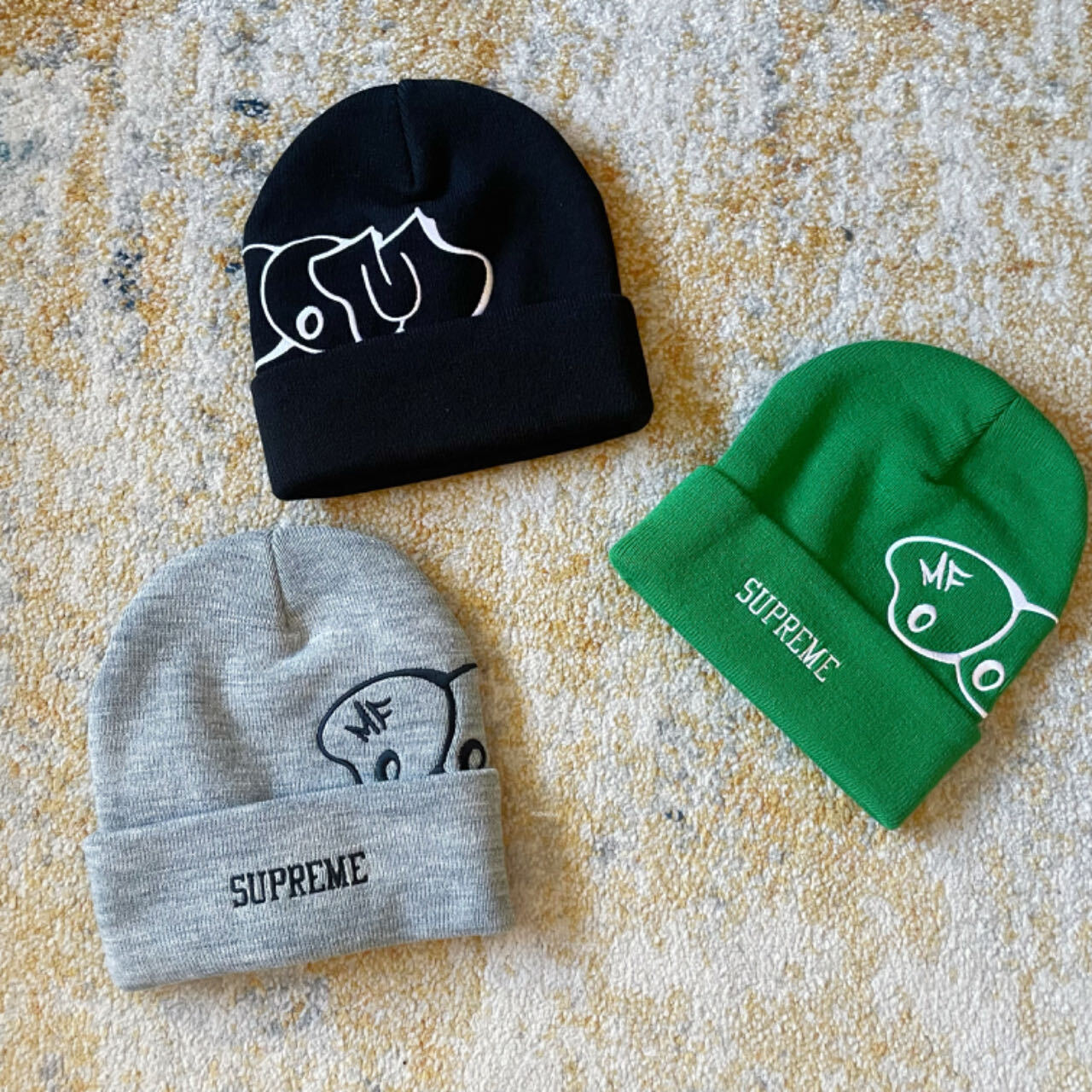 Supreme MF DOOM Beanie, Heather Grey, FW23, New In Hand