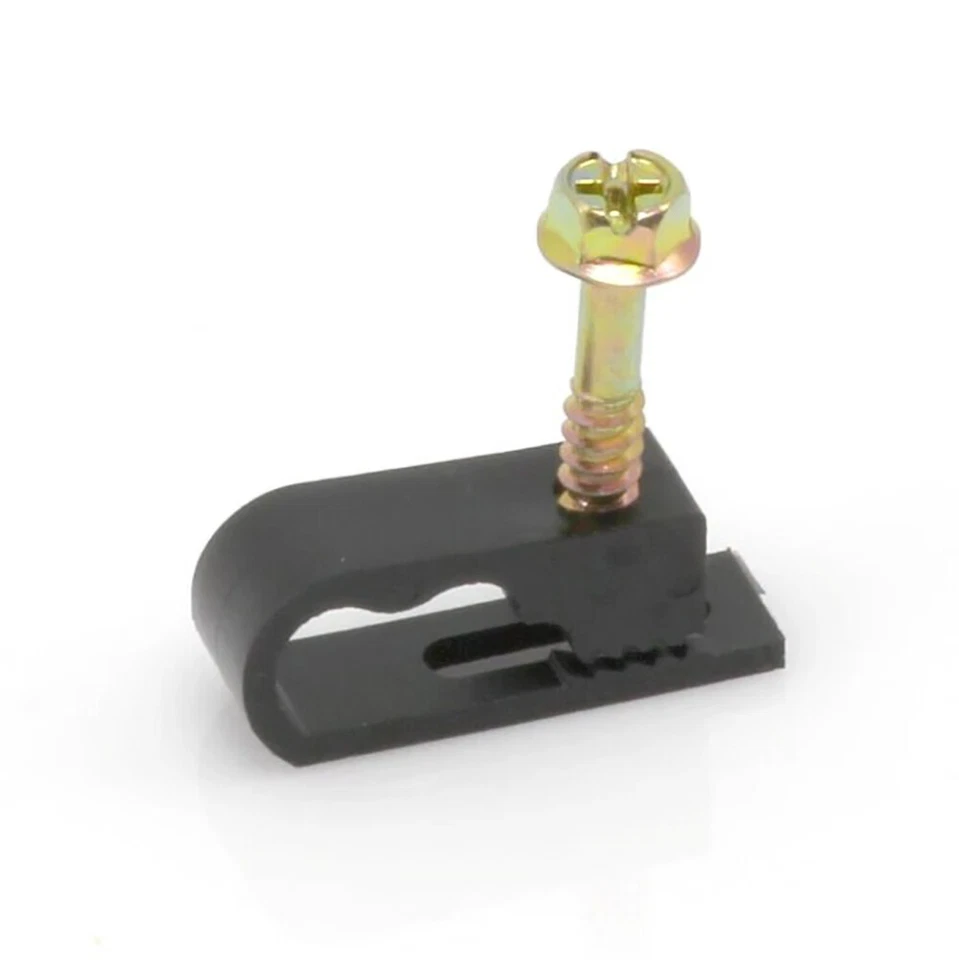 SatelliteSale Grip Clip Dual Cable Clips - Black 100 Count - Image 4 of 4