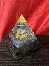 XLarge 4.5”x5.5” Orgonite Pyramid. Hand Made . Protection From Emf’s.