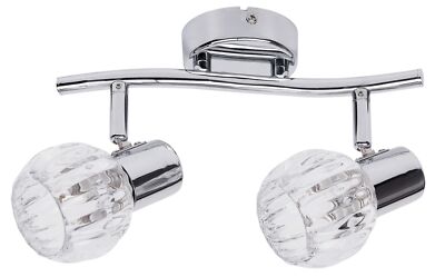 Rabalux 6092 Ceiling Spotlight 2 Spots Lauren, E14, Silver, Modern, 25.5cm