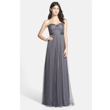 Jenny Yoo Annabelle Convertible Tulle Bridesmaid Dress, Shadow Grey, Size 2