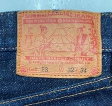 SAMURAI JEANS 17oz Tight Tapered ZERO Model S713VX Used w32