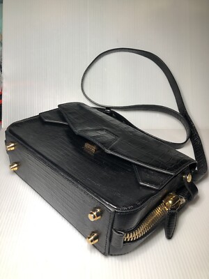 NICE-Alexander Wang Black Leather Embossed Trifold Bag | eBay