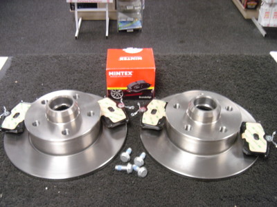 VW GOLF MK2 MK3 GTI VR6  CORRADO BRAKE DISC REAR BRAKE DISC MINTEX BRAKE PADS