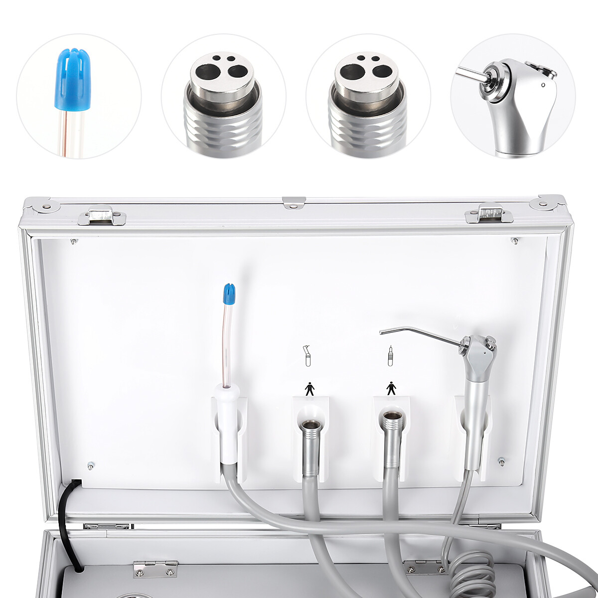 Portable Dental Delivery Unit with Air Compressor Suction Strong Weak Suction