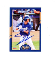 Jake Vogel 2022 Rancho Cucamonga signed autograph baseball card Huntington Beach