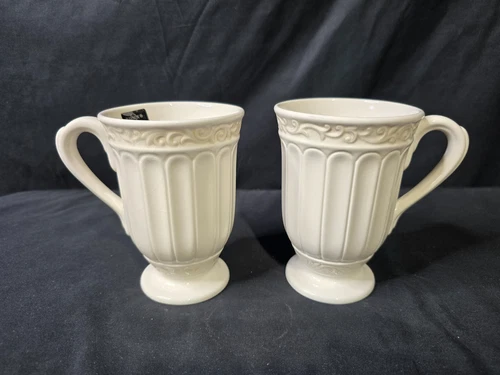 Lenox Butler's Pantry  Pedestal Mugs Set of 2 NEW