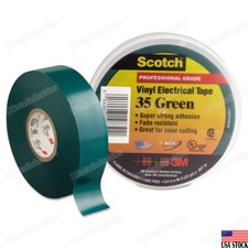 3M 35 Scotch Vinyl Electrical Color Coding Tape, 3/4 in x 66 ft, Green