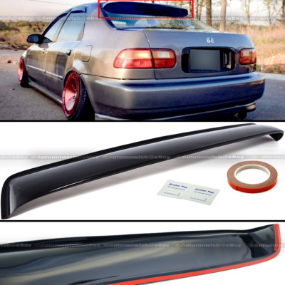 For 92-95 Civic 4DR Sedan Rear Window Roof Sun Rain Shade Vent Visor Spoiler