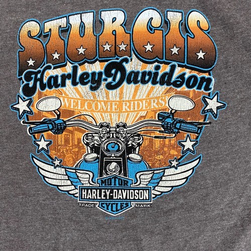 Harley Davidson T-Shirt Damen Large Braun Kurzarm Sturgis SD beidseitig - Bild 5 von 14