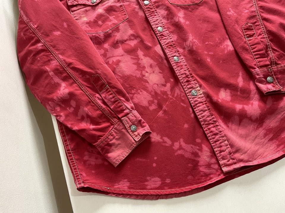 VTG BIG STAR Sanforized Union Made Tie Dye Rodeo Cowboy Denim Shirt