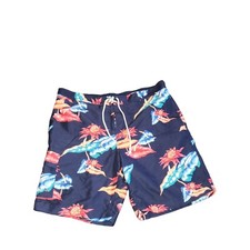 Chaps Swim Trunks Men Sz XL Floral Multicolor Summer Drawstring All Over Print