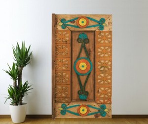 Carved Cabinet Door Vintage Wood Panel Antique Decorative