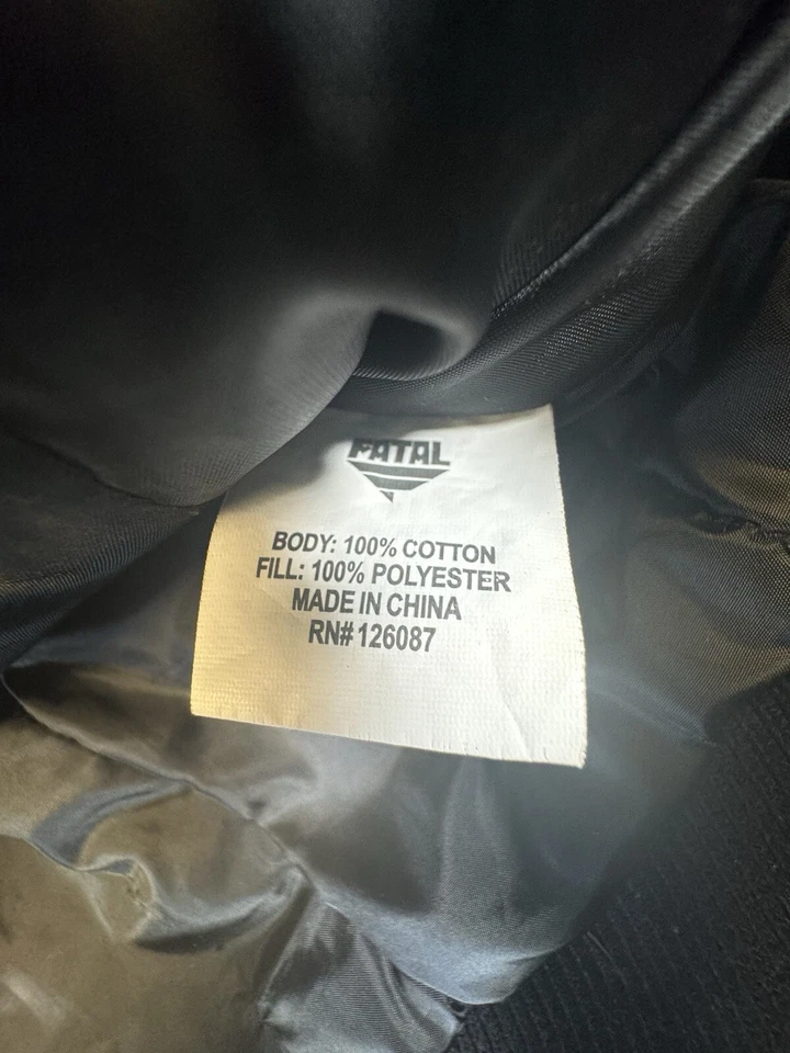 Fatal Crew Men's XXL Camo Hooded Jacket California Live Life Hard Pockets Patch - Image 3 of 4