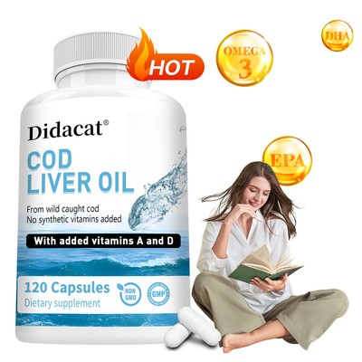 Isländische Lebertran-Kapseln   Wild gefangenes EPA DHA Omega-3-Fischöl