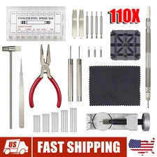 110X Watch Repair Tool Kit Adjustable Watch Band Strap Bracelet Link Pin Remover
