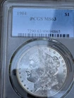 1904-P Morgan Silver Dollar PCGS MS63  (Code 666