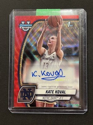 2025 Bowman Chrome 1st Bowman Kate Koval Red Wave Refractor Auto /45 #42