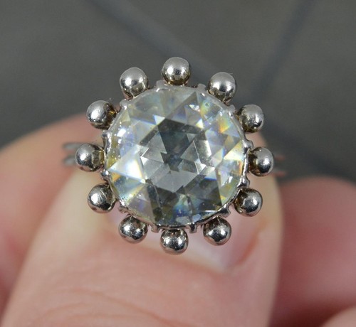 Unglaublicher Statement-Ring 4,75 kt Rosenschliff Diamant Platin - Bild 12 von 18