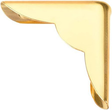 Metal Book Corner Protectors Edge Cover Guard 22 X 22 X 6mm Gold Tone 30pcs
