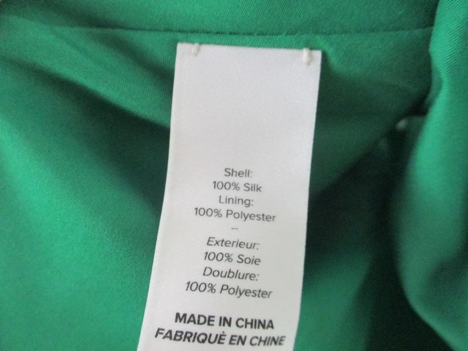 cinq a sept womens top blouse green silk camisole top XS, strappy v neck - image 4 of 4