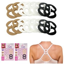 16 PC Bra Clips Cleavage Control Holder Hide Clasp Strap Buckle Adjust Converter