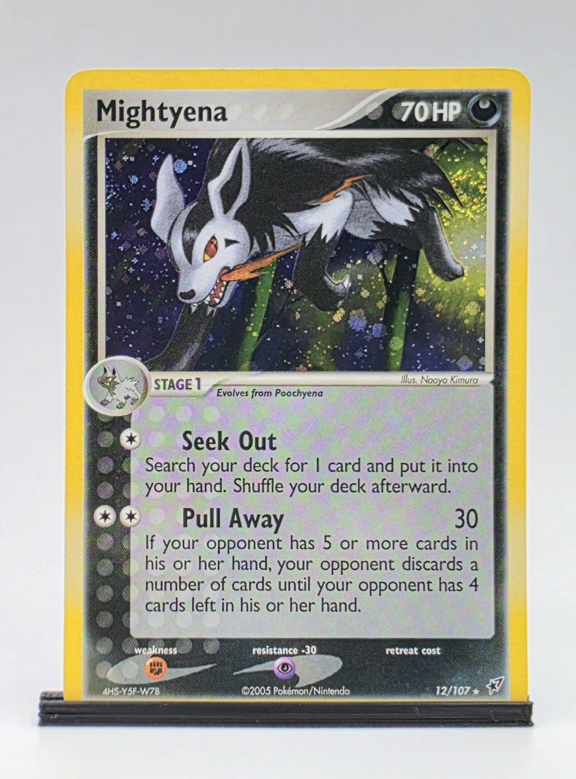 The Pokémon Company Mightyena 12/107 EX Deoxys Holo Rare NM