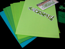 St. Patrick's Day Stickers, Shamrocks, Photo mounting paper Lot.