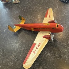 Marx Vintage Tin US Mail Airplane Mechanical Wind-up Toy 990-5