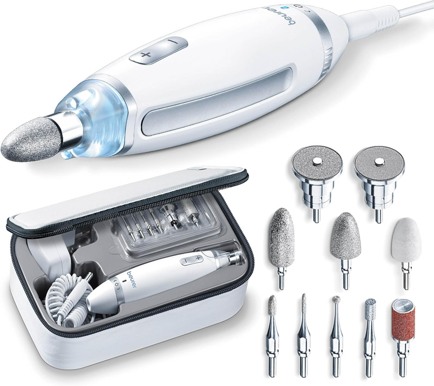 MP 62 Fresa Professionale per Manicure E Pedicure, 5400 Giri/Min, 10 Accessori i