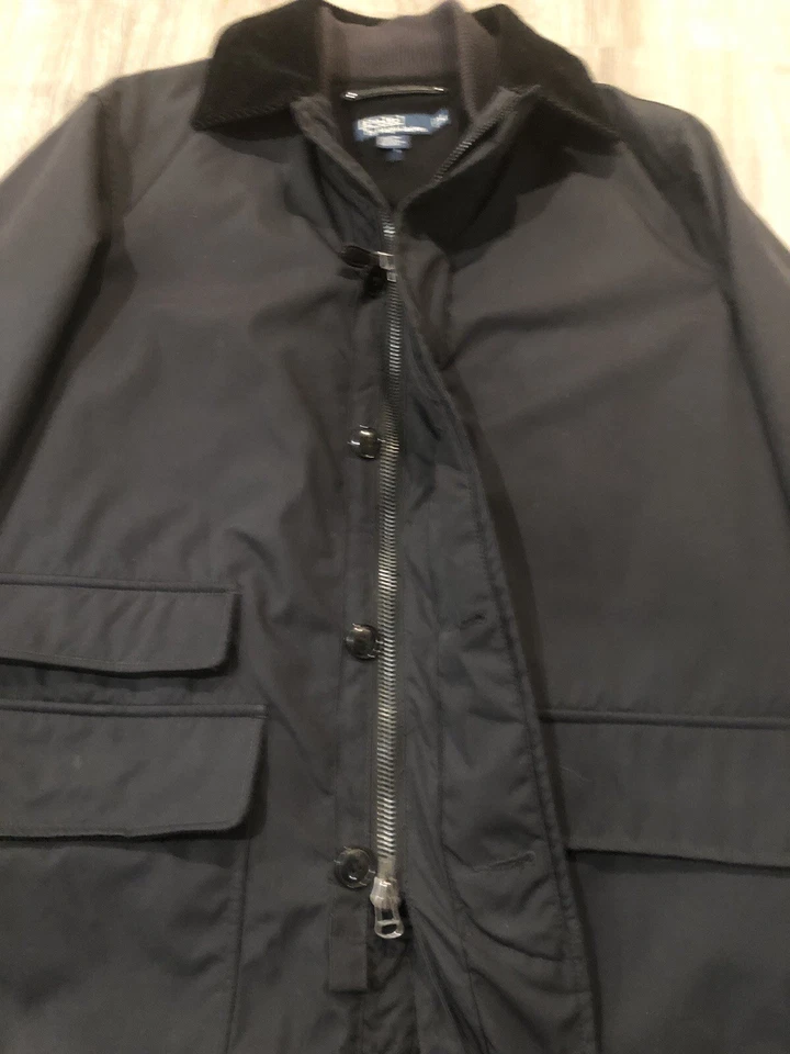 Ralph Lauren Polo Mens Chore Car Coat Medium With Zip In Liner Black Winter - Image 2 of 4