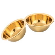 2pcs Stainless Steel Salad Mixing Bowl - Metal Kitchen Utility Bowl - Stainless