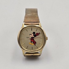 Reloj Disney Vintage Mickey Mouse Bradley Raro Sin Probar Necesita Batería
