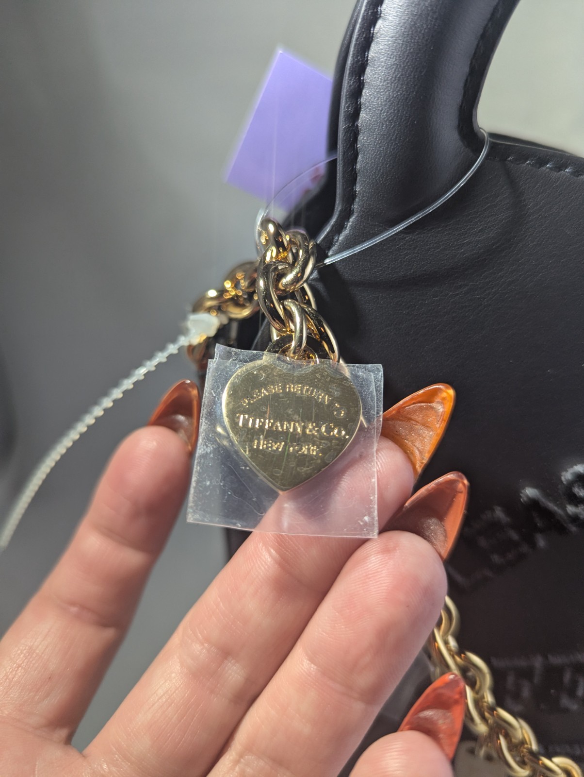 NWT Super Rare Tiffany & Co. Return To Tiffany Raised Logo Black Leather Purse