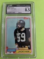 Topps Jack Ham #235 1981 Pittsburgh Steelers NFL Football Card CGC 8.5