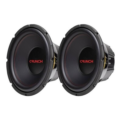 (2 Pack) Crunch CRW12D4 12 Inch MAX 4 Ohm Dual Voice Coil Car Subwoofer Speakers
