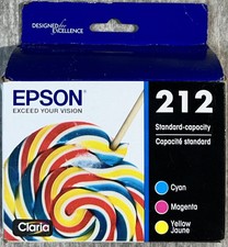 Epson 212 Color T212520-S Cyan Magenta Yellow Ink Cartridge Genuine Exp 7/2023