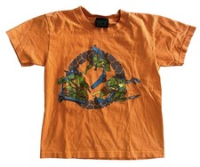 Vintage TMNT Ninja Turtles Orange Graphic T-Dhirt Youth Medium Kids
