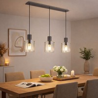 HäNgelampe Pendelleuchte Wohnzimmerlampe Rauchglas Esstischlampe Led H 120 Cm