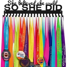 Medal Hanger Display Rack-Wall Mount Steel for 63 Medals Easy to Install