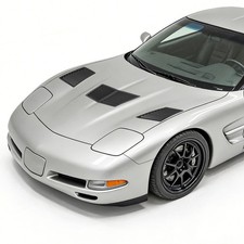 Aluminum Hood Louver Vent Scoop Set Cooling Kit For 97-04 Chevrolet Corvette C5