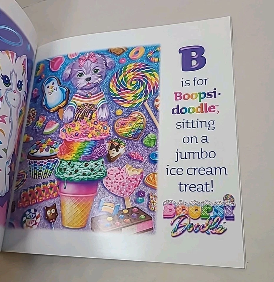 ABC With Lisa Frank NEW Whimsical Animals Colorful Sparkle Picture Book Cats Dog - Image 4 of 4