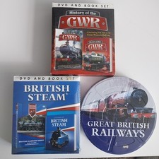 Steam Train Engine DVD disc and book Collection. 7 DVD's &2 Books
