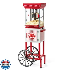 Nostalgia Popcorn Maker Machine - Professional Cart With 2.5 Oz Kettle Makes 